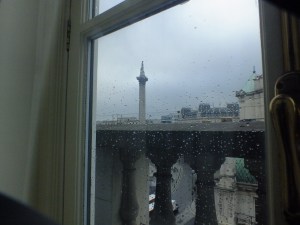 Lord Nelson on a rainy Saturday morning